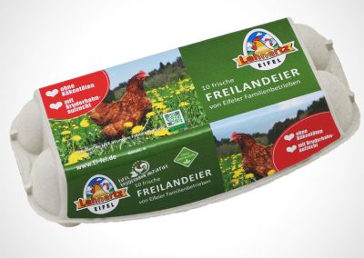 Frische Eier in bester Qualität vom Geflügelhof Lehnertz in Habscheid, Eifel - 10er Pack - frische Freilandeier