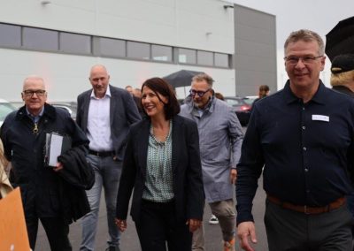 Tag der offenen Tür in der neu errichteten Eierpackstelle der Vertriebsfirma D+L Lehnertz GmbH - zu Gast: Landwirtschaftsministerin Daniela Schmitt