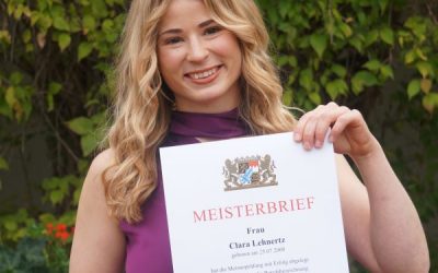 Wir gratulieren Clara Lehnertz zu ihrem bestandenen Meisterlehrgang