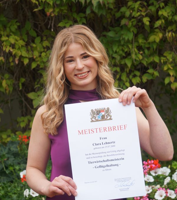 Wir gratulieren Clara Lehnertz zu ihrem bestandenen Meisterlehrgang