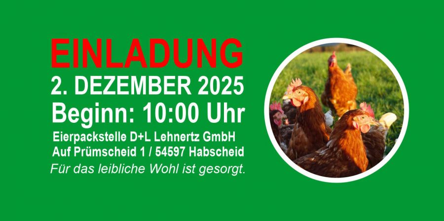 Frische Eier in bester Qualität vom Geflügelhof Lehnertz in Habscheid, Eifel - Live Cam - Foto: ©Christian Morris